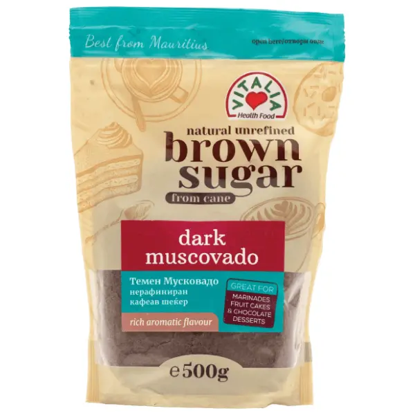 Braon šećer VITALIA Muscovado nerafinisani tamni 500g 0