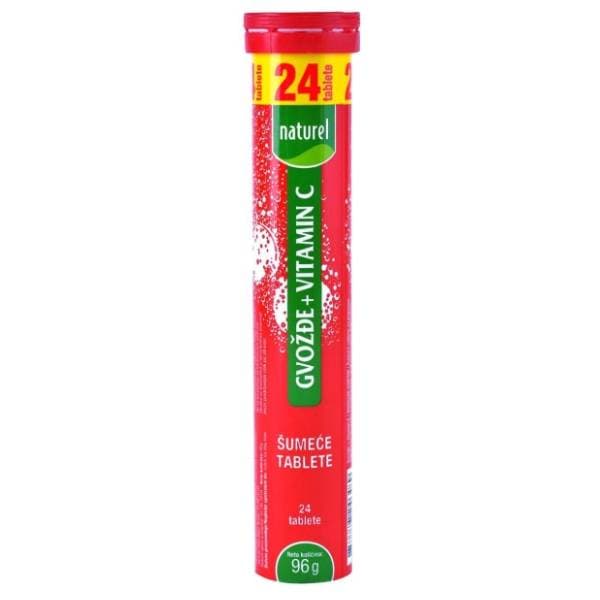 Šumeće tablete NATUREL gvožđe vitamin C 96g 0
