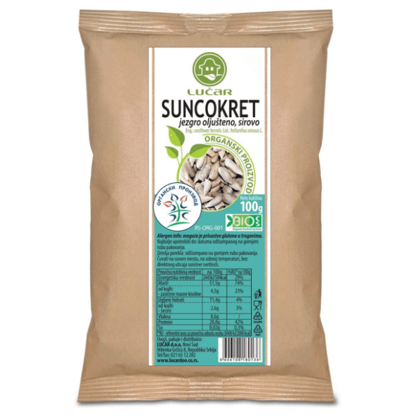 LUČAR suncokret organski 100g 0