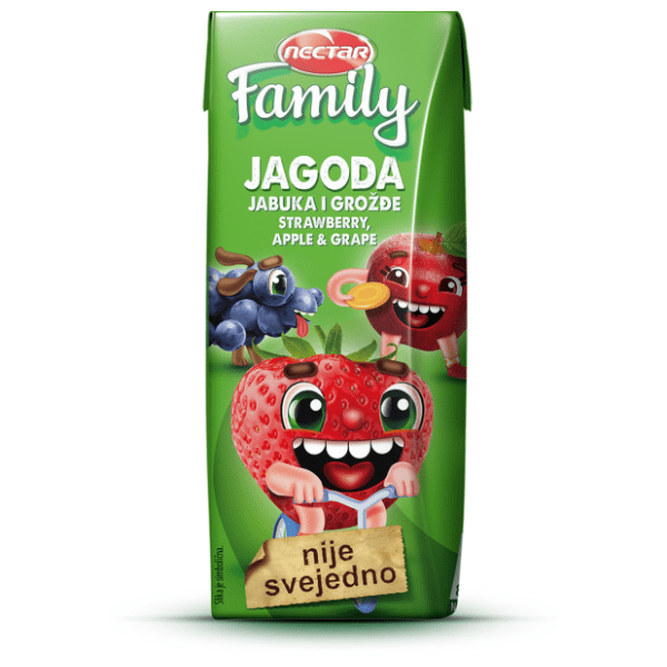 Voćni sok NECTAR Family jagoda 200ml 0