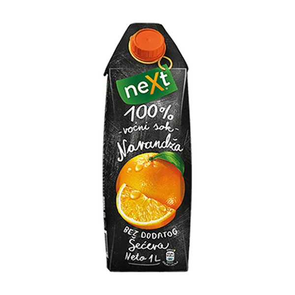 Voćni sok NEXT Premium pomorandža 100% 1l 0