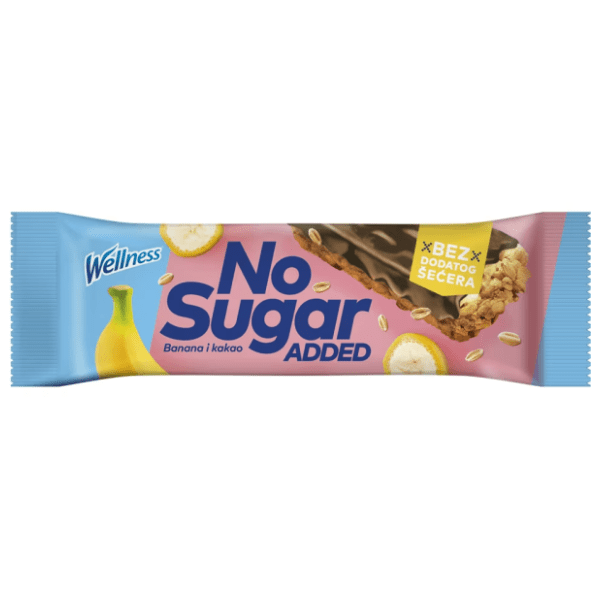 WELLNESS bar banana kakao bez šećera 23g 0