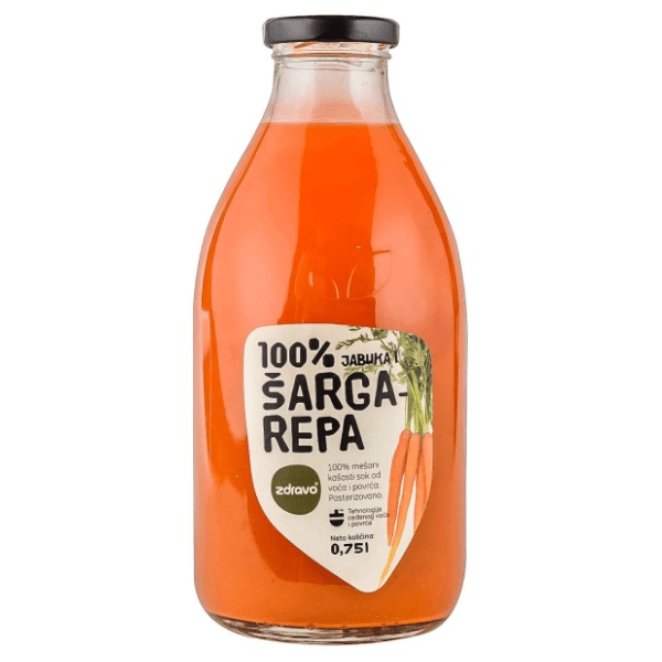 ZDRAVO sok 100% šargarepa jabuka 750ml 0