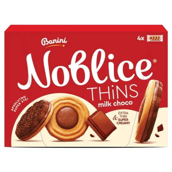 Biskvit BANINI Noblice Thins milk choco 170g 0