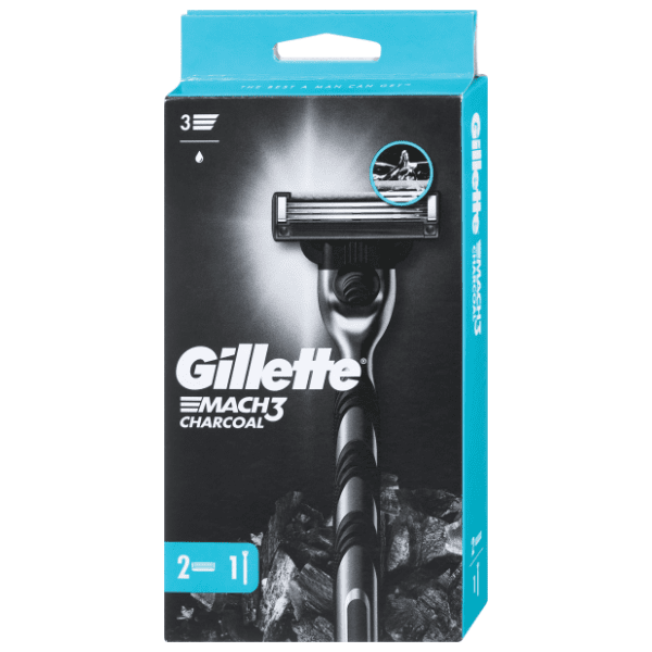 Brijač GILLETTE Mach 3 charcoal + 2 dopune gratis 0