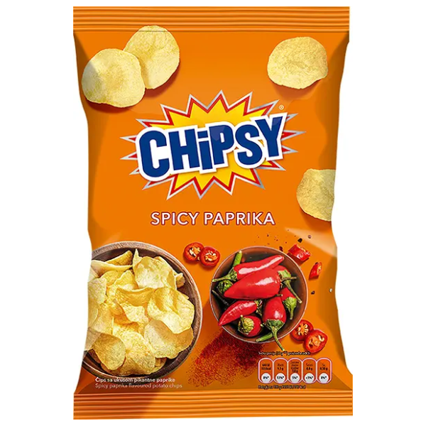 Čips CHIPSY spicy paprika 140g 0