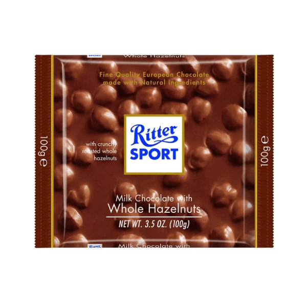 Čokolada RITTER SPORT celi lešnici 100g 0