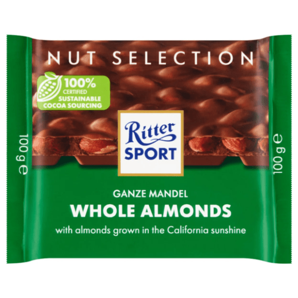 Čokolada RITTER SPORT sa celim bademima 100g 0