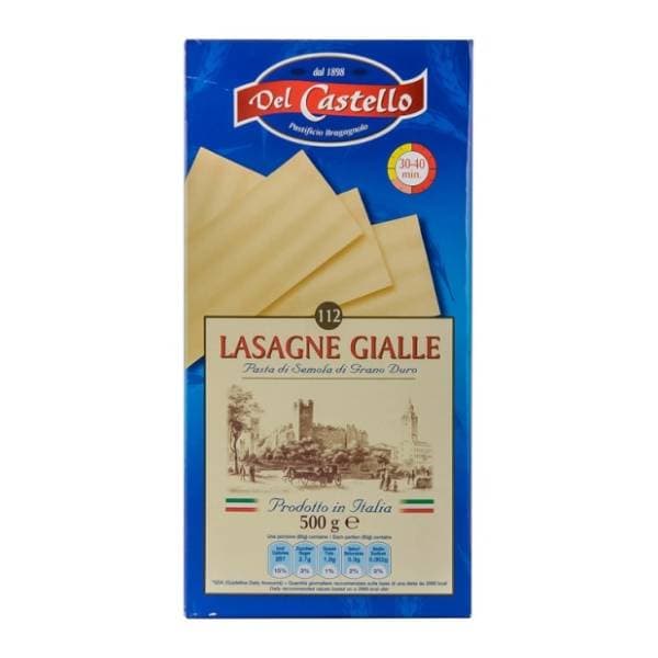DEL CASTELLO Lasagne Gialle kore za lazanje 500g 0