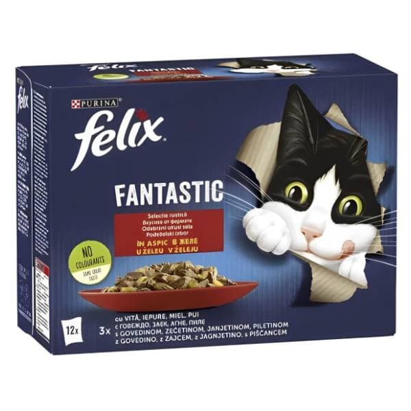 FELIX hrana za mačke meso u želeu 12x85g 0