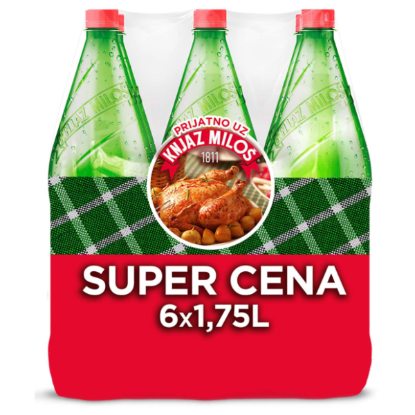 Gazirana voda KNJAZ MILOŠ 6x1,75l 0
