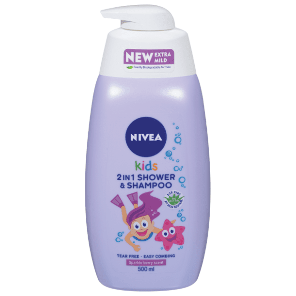 NIVEA Kids 2u1 gel za tuširanje i šampon 500ml 0