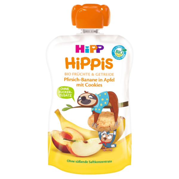 HIPP Hippis kašica jabuka banana breskva keks 100g 0