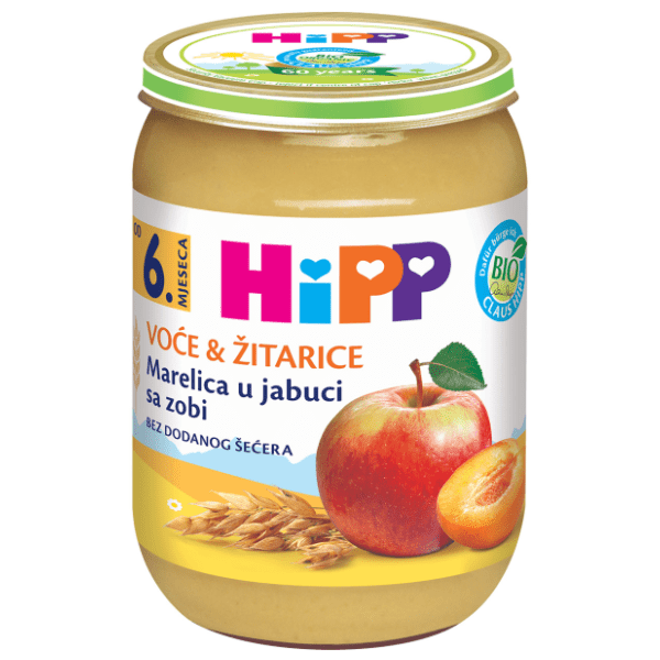 HIPP Kašica kajsija jabuka ovas 190g 0