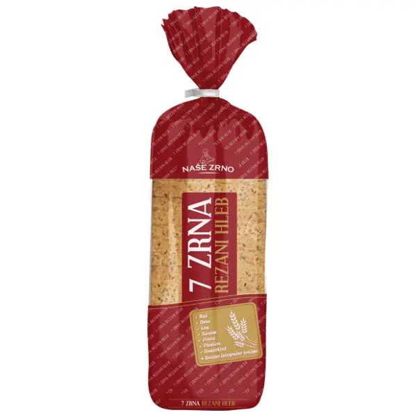Hleb NAŠE ZRNO 7 zrna sečeni 450g 0