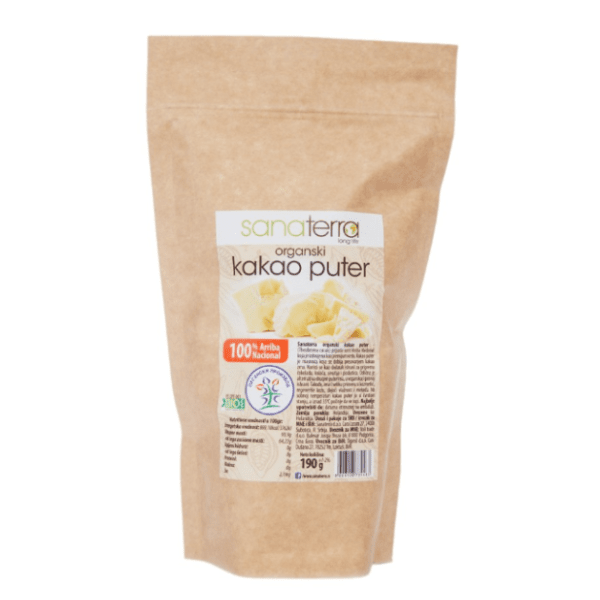 Kakao puter SANATERRA organski 190g 0