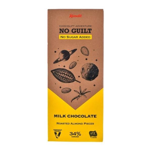 KANDIT No Guilt mlečna čokolada badem bez dodatog šećera 80g 0