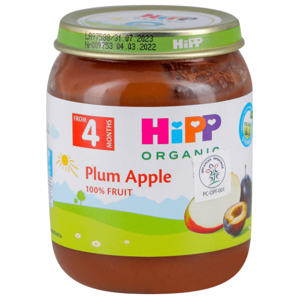 Kašica HIPP Bio jabuka i šljiva 125g 0