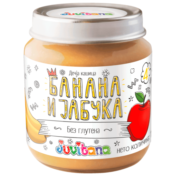 Kašica JUVITANA Banana jabuka 128g 0