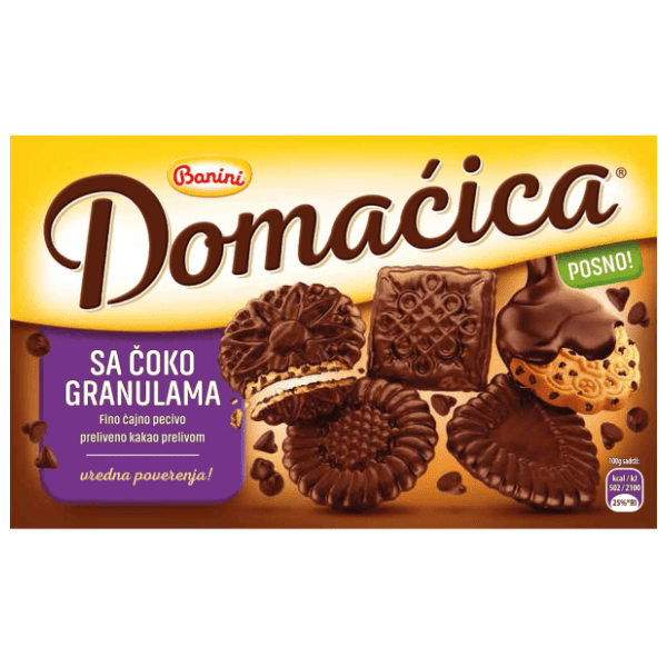 Keks BANINI Domaćica sa čoko granulama 200g 0
