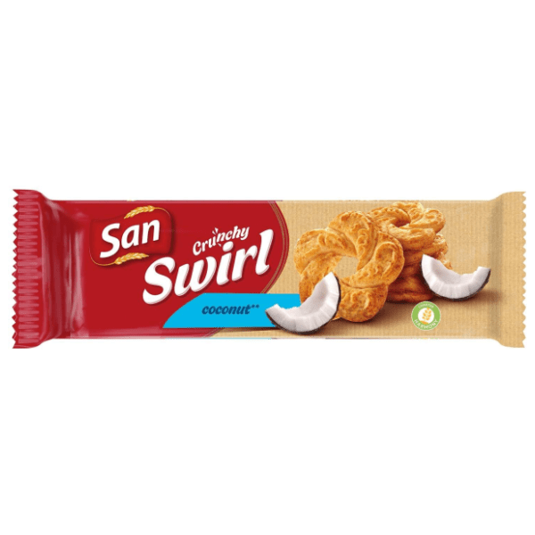 Keks SAN Crunchy swirl coconut 168g 0