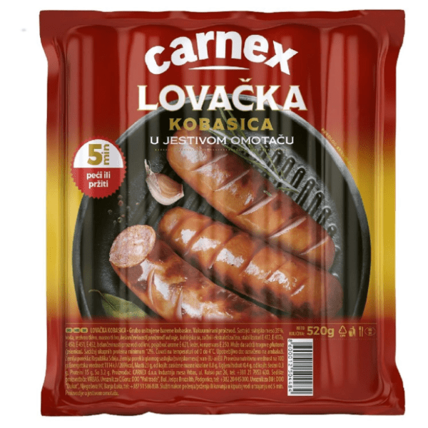 CARNEX Lovačka kobasica roštiljska 520g 0