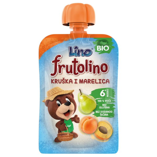 LINO Kašica Frutolino kruška kajsija bio 100g 0