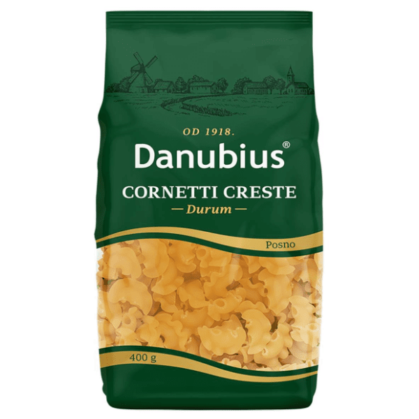 Testenine DANUBIUS Cornetti creste durum 400g 0