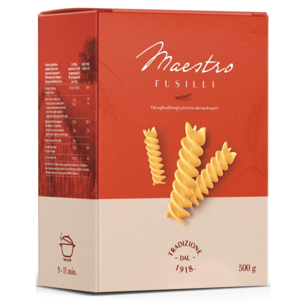 Testenina MAESTRO Fusilli 500g 0