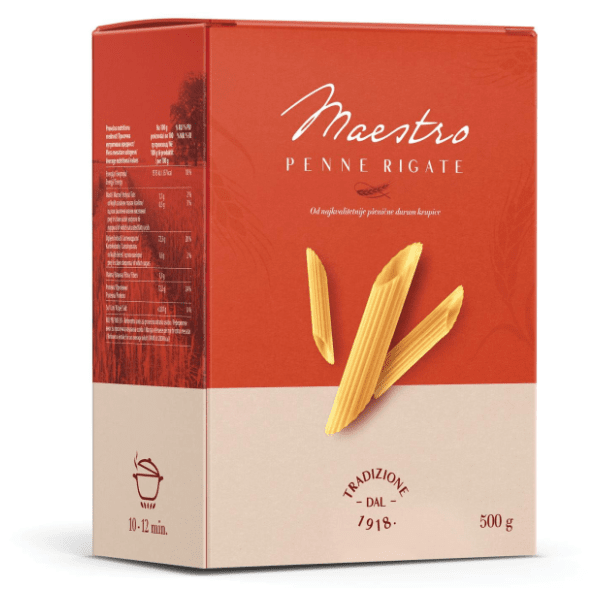 Makarone DANUBIUS Penne maestro 500g 0
