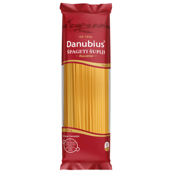 Testenine DANUBIUS Špagete šuplje 500g 0