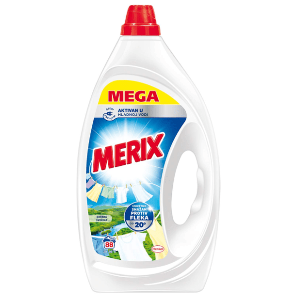 MERIX gorska svežina tečni deterdžent 88 pranja mega (3,96l) 0