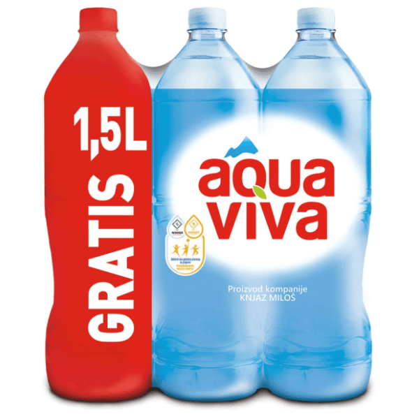 Negazirana voda AQUA VIVA 1,5l 5+1 gratis 0