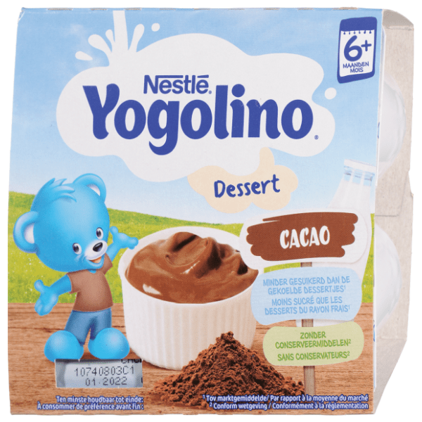 NESTLE Yogolino mlečni dezert kakao 4x100g 0