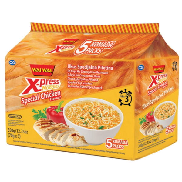 Nudle WAI WAI X-press specijalna piletina 350g 0