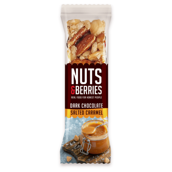 NUTS & BERRIES Dark chocolate sour salted caramel 40g 0