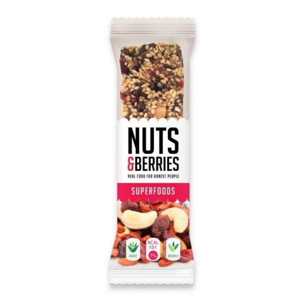 NUTS & BERRIES Supefoods bar 40g 0
