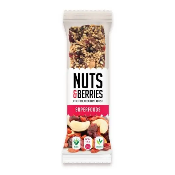 NUTS & BERRIES Supefoods bar 40g 0