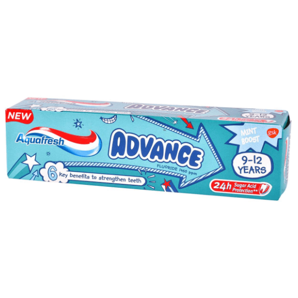 AQUAFRESH Advance dečija pasta za zube 9-12 godina 75ml 0