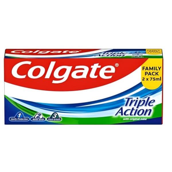 Pasta za zube COLGATE Triple action 2x75ml 0