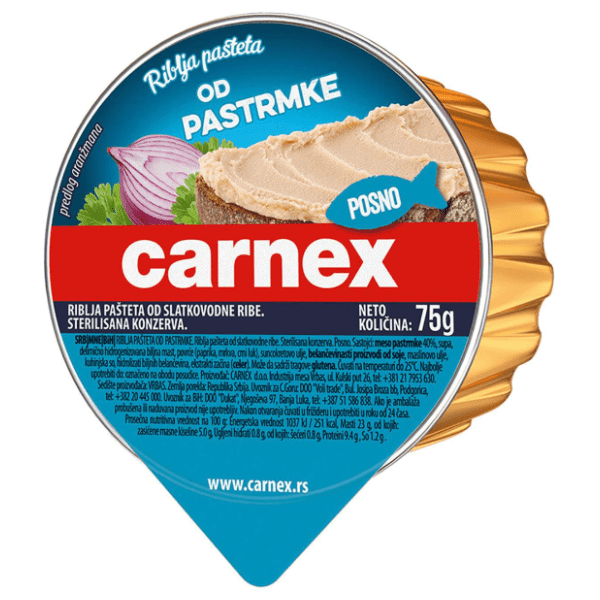 CARNEX Riblja pašteta od pastrmke 75g 0