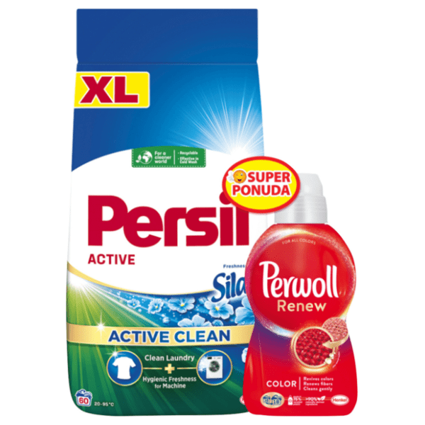 PERSIL active clean 60 pranja (5,4kg) + Perwoll Color 990ml 0