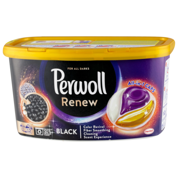 PERWOLL kapsule black renew 12kom 0