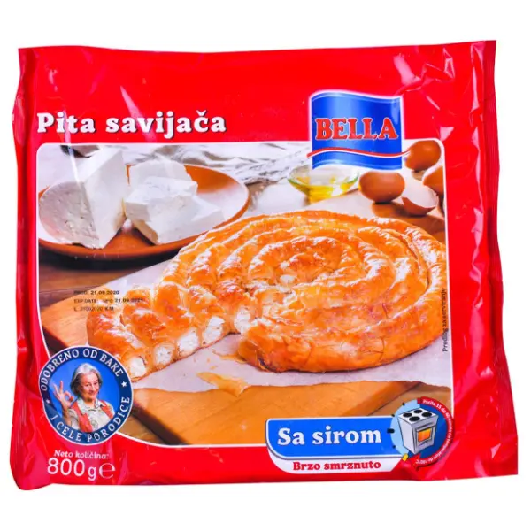 Pita BELLA Savijača sa sirom 800g 0