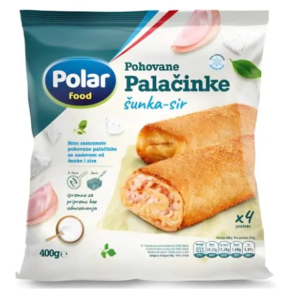 POLAR FOOD pohovane palačinke šunka sir 400g 0