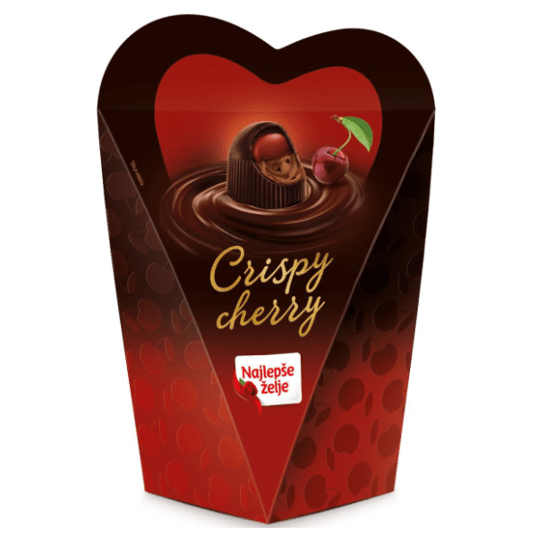 Praline NAJLEPŠE ŽELJE Crispy cherry 195g 0
