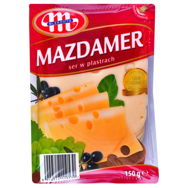 Sir MLEKOVITA Masdamer slajs 150g 0