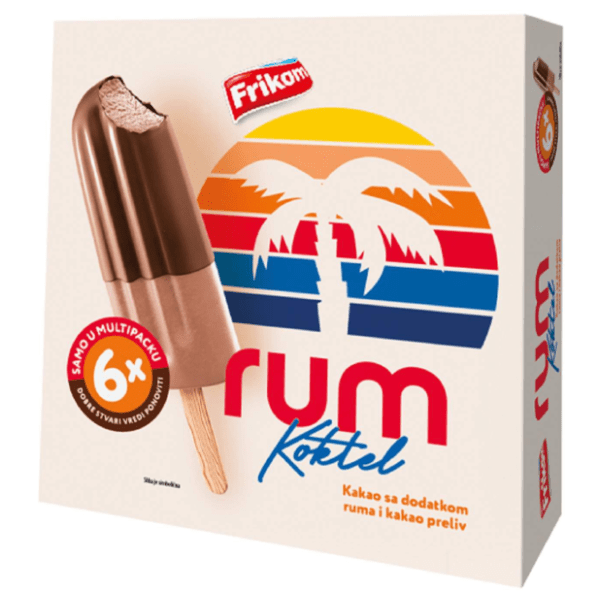 Sladoled FRIKOM Rum koktel multipack 6x65ml 0