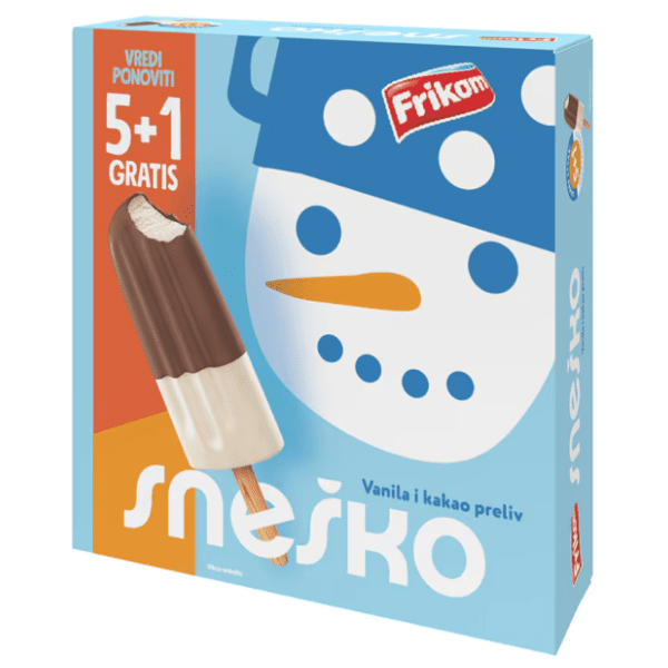 Sladoled FRIKOM Sneško Multipack 5+1 gratis 0