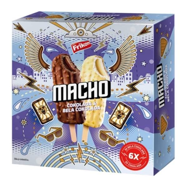 Sladoled MACHO mixbox čokolada i bela čokolada 450ml 0